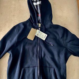 NEW Burberry full zip navy hoodie - Medium